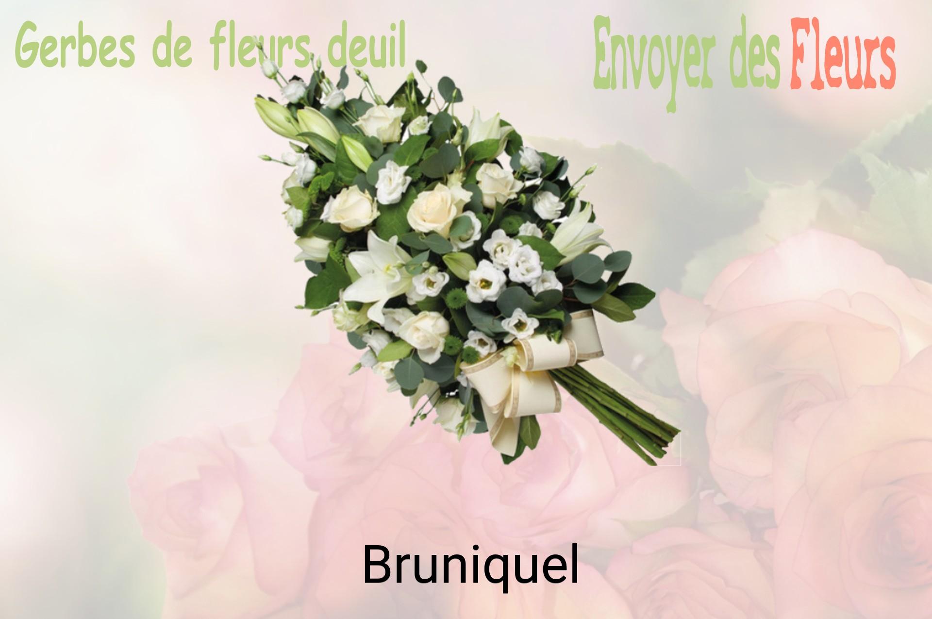 Gerbe de fleurs de deuil livrée à Bruniquel